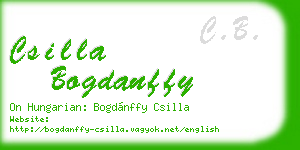 csilla bogdanffy business card